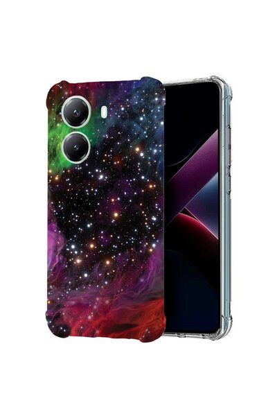 bestcase ¬Æ Husa compatibila Poco X7 Pro 5G, Anti Shock 1.5MM, Galaxies, Prot...