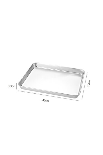 Choice1 40cm Kitchen Rectangle Stainless Steel Food Storage Serving Trays Sau...