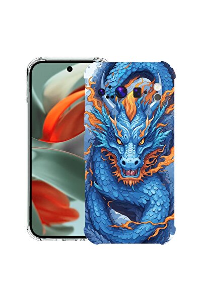 bestcase ¬Æ Husa pentru Google Pixel 9 Pro XL, Anti Shock 1.5MM, Blue Dragon,...