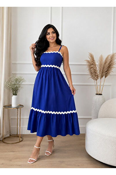 OEM Casual dress, elastic, maximum bust 130 cm, fits S-XXL, white details, th...