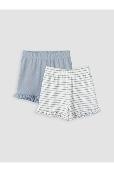 LC Waikiki Quality Pieces from Çelebi Store Striped Girls' Shorts 2-Pack
