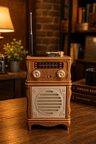 Blackbird Game Center Feexot FX-2502B Retro Nostaljik Radyo - Bluetooth Hoparlör, USB, TF Kart, AUX Girişli Şarjlı Radyo