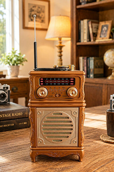 Blackbird Game Center Feexot FX-2502B Retro Nostaljik Radyo - Bluetooth Hoparlör, USB, TF Kart, AUX Girişli Şarjlı Radyo
