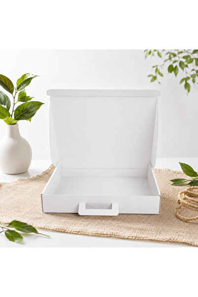 Deger Ambalaj E-Ticaret Kutusu 25.5x37x7 cm Beyaz 15'li Paket