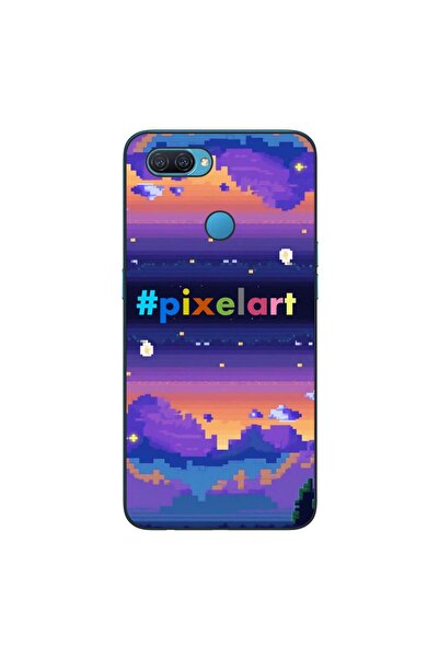 OEM Θήκη συμβατή με Oppo A12 από σιλικόνη gel TPU με σχέδιο Pixel Art Τοπίο