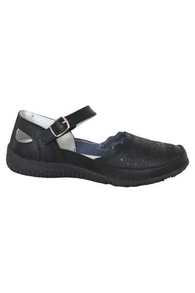 Maria Conti shoes in leather, with barrette, closure with buckle