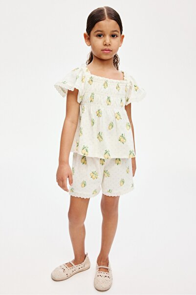 H&M 2 Parçalı Pamuklu ve Baskılı Set