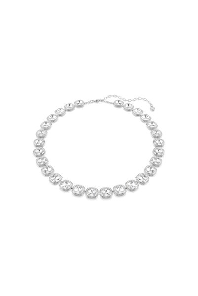 Swarovski Una Angelic Kolye, Yastık kesim, Beyaz, Rodyum kaplama