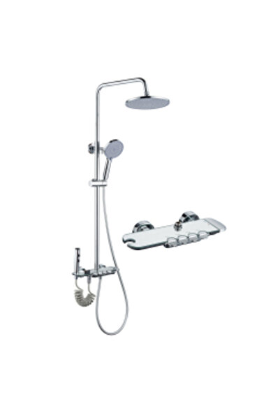 elves Coloana Dus -02 Crom – Baterie Alama, Para Fixa + Mobila + Dus Igiena I...