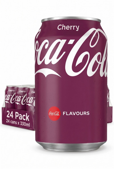 Coca-Cola Băutură Răcoritoare Carbogazoasă, Cherry, 24 x 330ml, Aromă de Cireșe