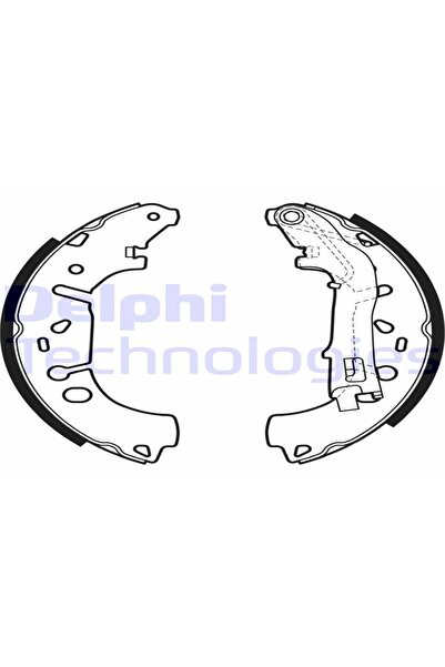 DELPHİ ARKA PABUÇ BALATA FIAT FIORINO 09> GRANDE PUNTO 05>13 LİNEA 07> PUNTO ...