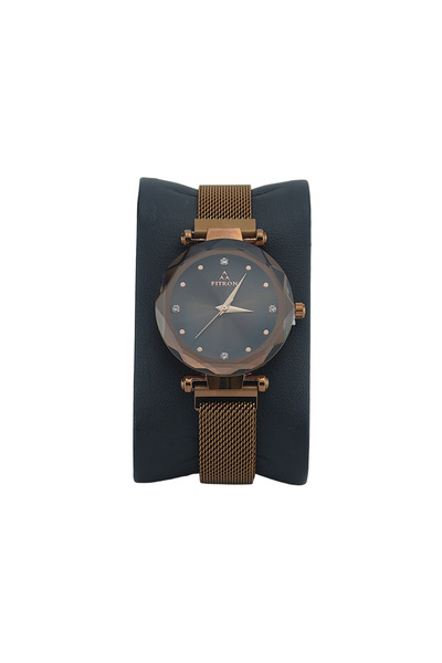 FITRON BIG MAGNETIC 9141 L BROWN DIAL - WOMEN'S QUARTZ