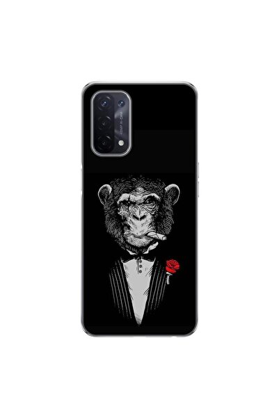 OEM Husa compatibila cu Oppo A54 5G, A74 5G Silicon Gel Tpu Model Cigar Monkey