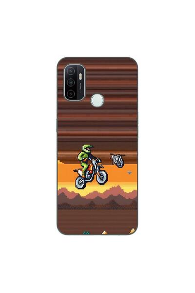 OEM Husa compatibila cu Oppo A53 Silicon Gel Tpu Model Pixel Art Motorcross
