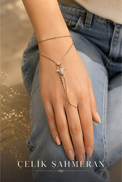 Jack Ferrero Gold Color Steel Zircon Stone Minimal Shahmeran