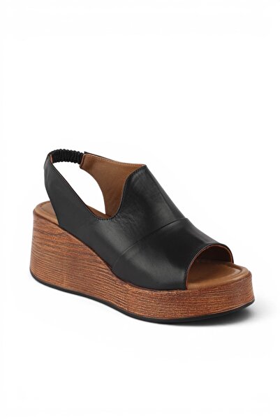 luuq shoes LENOXY Sandale de damă din piele naturală cu toc elastic
