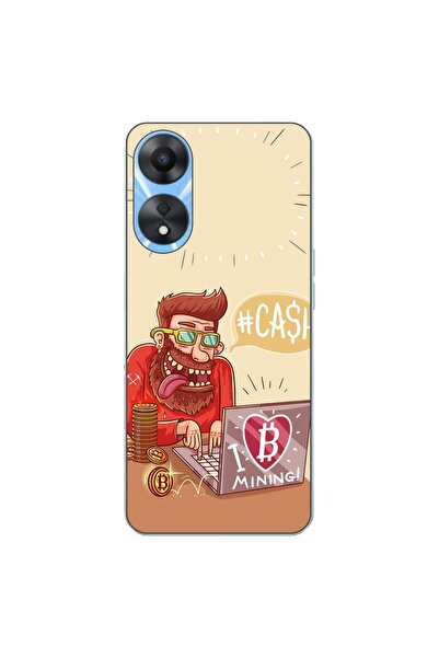 OEM Case compatible with Oppo A78 4G (CPH2565) Silicon Gel Tpu Model BTC Mining