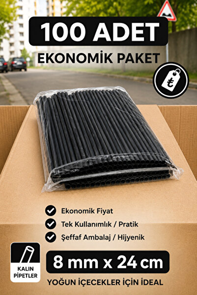 ardin Renkli Kalın Frozen Pipet 8mm 24cm