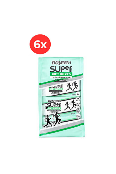 DOYFRESh 6x MINI șervețele umede de buzunar antiperspirante 8x8 bucăți