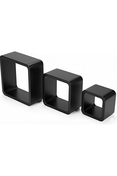 B & S B&S Floating Wall Square Cube Shelves for Bedroom, Living Room, Bathroo...