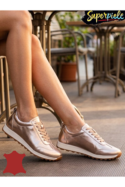ANGEL BLUE Classic women's sneakers made of natural leather with non-slip sole
