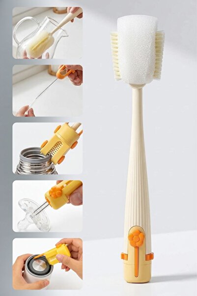 Buffer ®   5-in-1 Multi-Purpose Bottle Cleaning Brush – for Jugs, Jars, Straw...