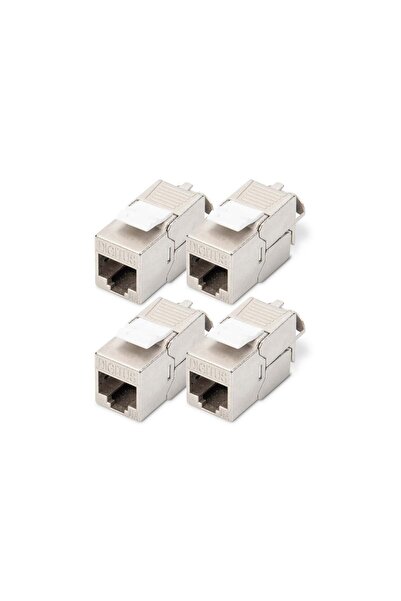Digitus Mufă Keystone Cat6A/RJ45->LSA ecranată 500MHz 4 bucăți