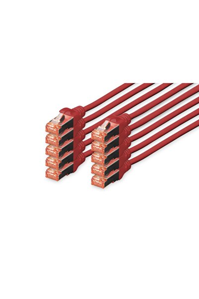 Digitus Cablu patch CAT 6 S/FTP, 10 bucăți, 2m, roșu