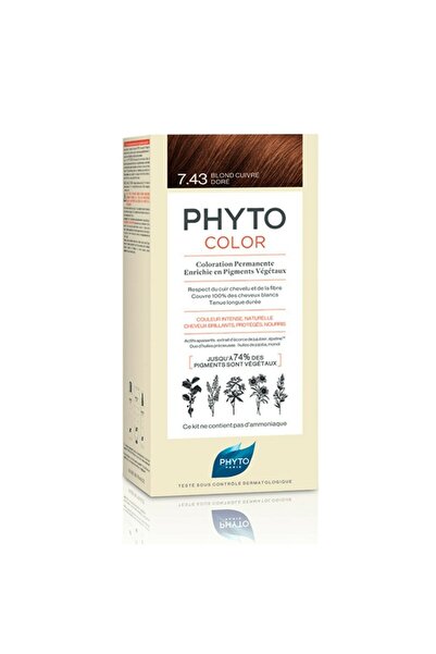 Phyto Κιτ Βαφής Μαλλιών 7.43 Χρυσό Ξανθό 50ml