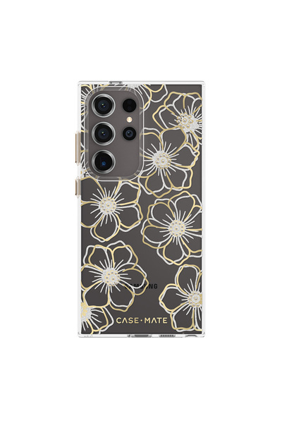 Case-Mate Pietre Florale - Husă Samsung Galaxy S24 Ultra (Auriu)