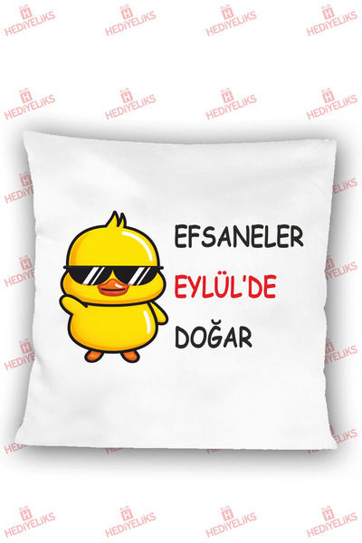HEDİYELİKS Efsaneler Eylül'de Doğar Baskılı Doğum Günü Hediyesi Yastık