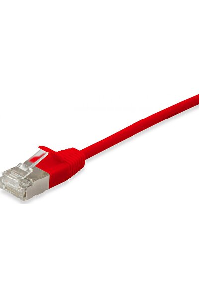 EQUIP Cablu Patch Cat6A SlimFlex F/FTP 3.00m roșu LSZH 2xRJ45 în pungă de pla...