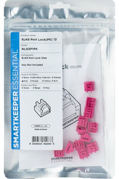 Smart Keeper SmartKeeper Basic "Blocator de porturi RJ45" roz 12 bucăți.