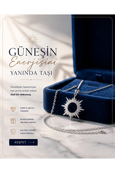Niormiagifts Silver Color Women's Necklace with Sun Figured Zircon Stone, Ele...
