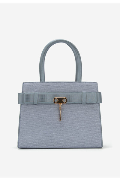 B T Shoes Fendia blue Office bag