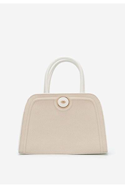 B T Shoes Mareya white handbag