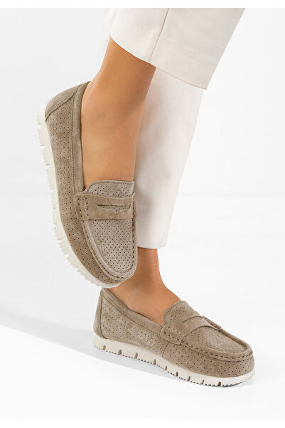 B T Shoes Mocasini dama piele Valerimia V2 bej