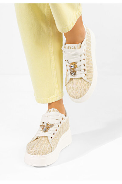 B T Shoes Sneakers cu platformă Havania bej