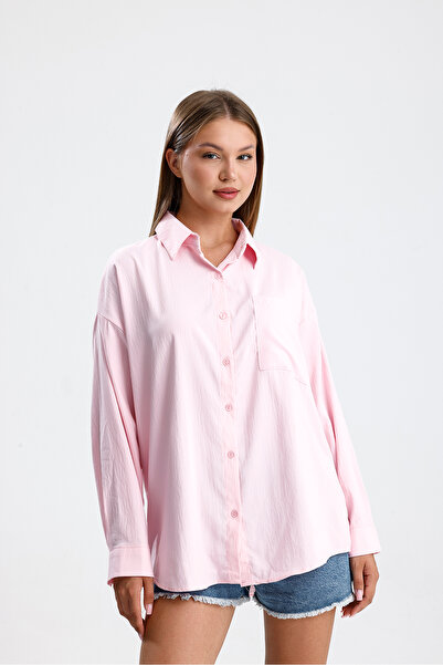 ubmbutik Women's Shirt - Loose Fit - Woven Linen