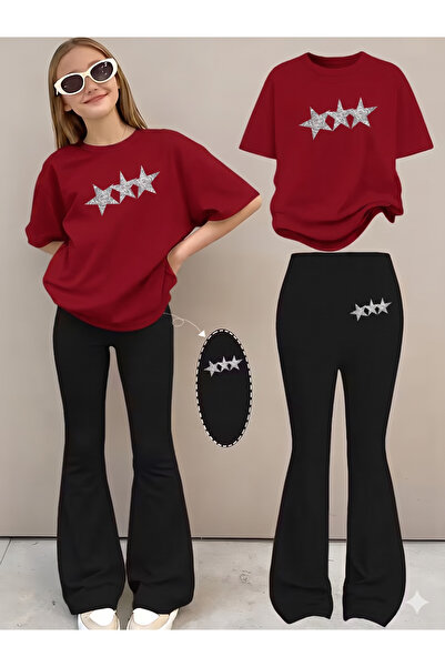 YUNAYT Set de pantaloni evazați și tricou spaniol pentru fete