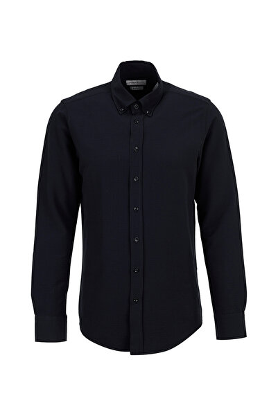 ALTINYILDIZ CLASSICS Siyah Erkek Tailored Fit Gömlek ACE201262060