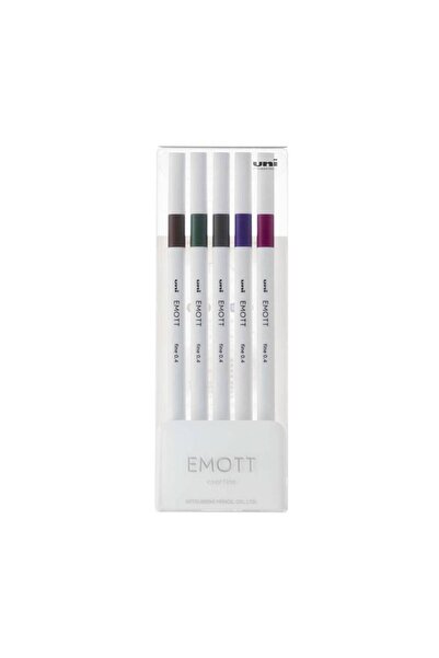 OEMS Uni Emott Everfine Fineliners 5 Colors No.3- 0.4mm