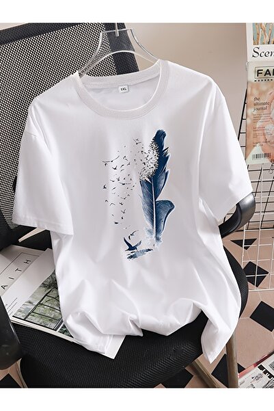 121 Plus Size - Plus Size - Plus Size Letter Print T-Shirt, Short Sleeve, Rou...