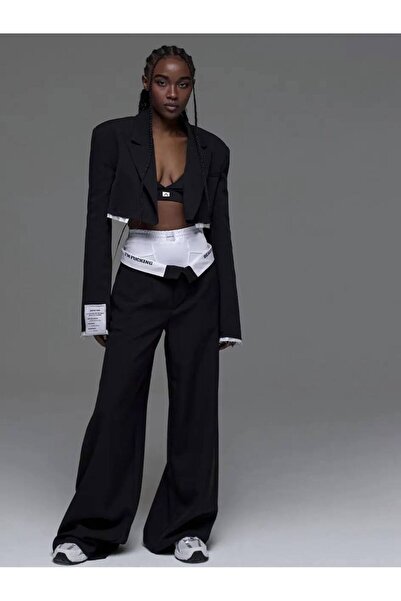 DENİKK Trend Special Design Crop Jacket and Pants 3-Piece Set