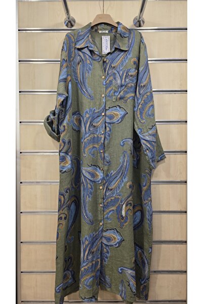 Park Moda Italian Linen Dress Long Sleeve Shawl Pattern