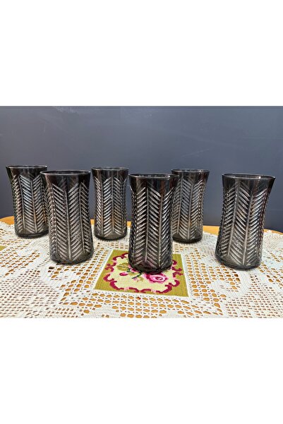 Çek Cut-Out Embroidered Set of 6 Glasses 350 ml