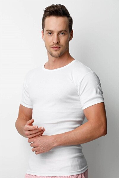 BENALİ &Donex Men's Ribbed 0 Collar Slim Fit T-Shirt 2140 (3 PCS)
