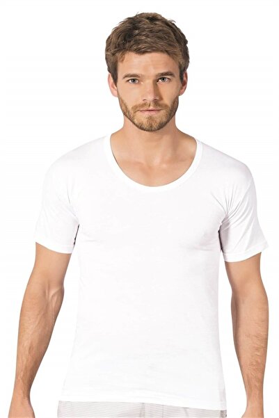 BENALİ &Donex Men's Wide Collar Undershirt 2103 (3 Pcs)