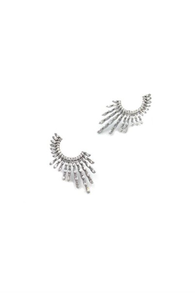 atastore2017 Jewelled Earrings - Silver