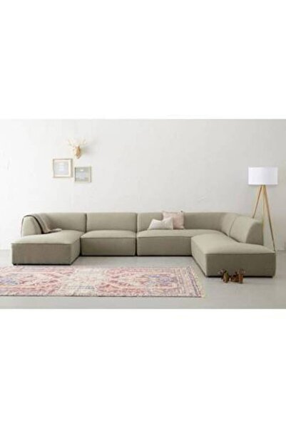 OEMS كنبة دائرية خشب سويدي و بوليستر - بيج